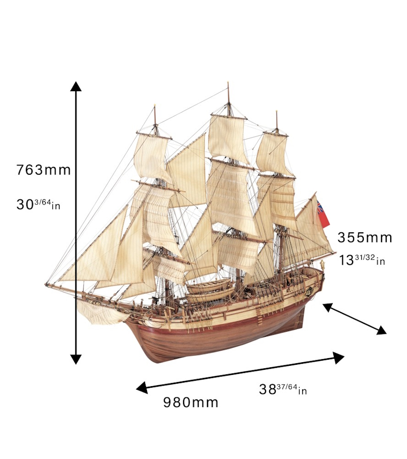 Artesania Latina - Merchant Vessel HMS Bounty. 1:48 Wooden Model Ship Kit - Image 7