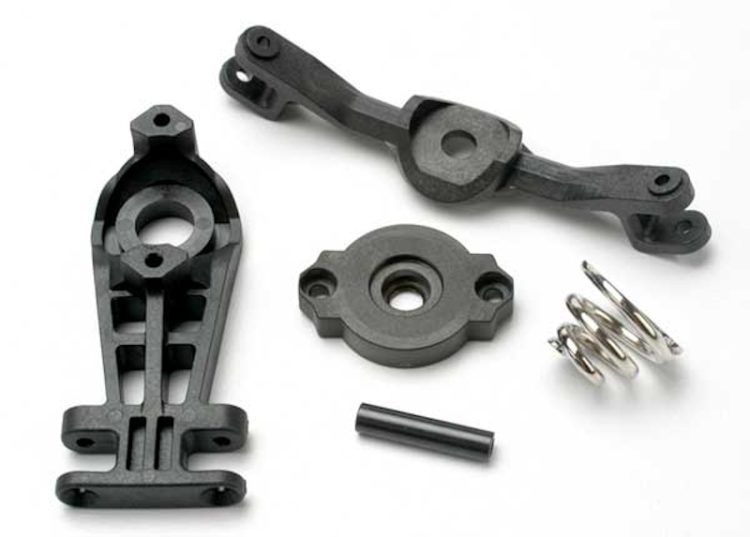 Traxxas - Steering arm (upper & lower)/ servo saver/ spring/ streering arm shaft
