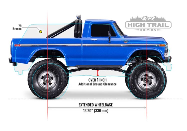 Traxxas - TRX-4 High Trail w/ 1979 Ford F-150 Ranger XLT Body (Special Edition - Black) - Image 11