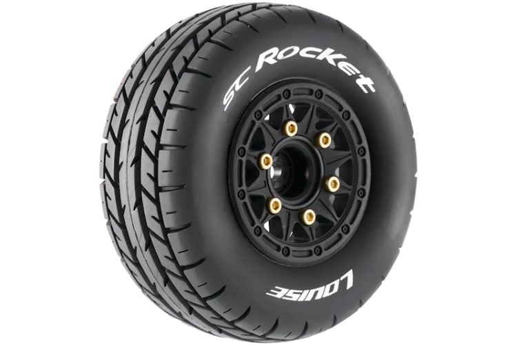 Louise RC - SC ROCKET 1:10 Short Course Tire Set - Mounted - Removable Hex - Image 2