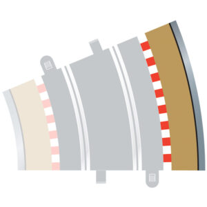 Scalextric - C8224 Radius 3 Curve Outer Border 22.5° x4