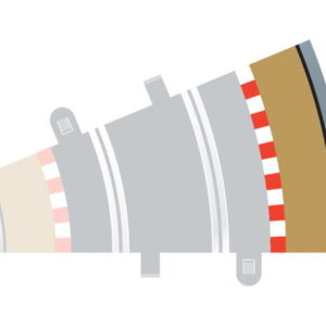 Scalextric - C8239 Radius 2 Curve Outer Borders 22.5° x 4