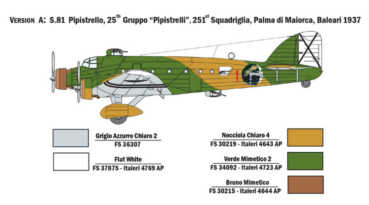 Italeri - 1:72 SM.81 PIPISTRELLO - Image 4