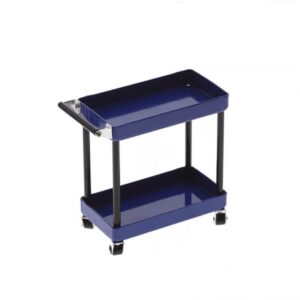Yeah Racing - 2-Tiered Rolling Metal Handy Cart, Blue