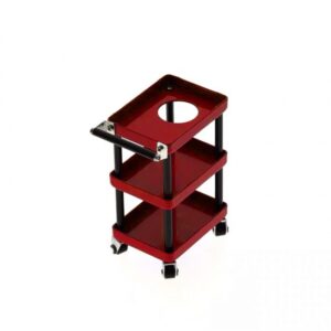 Yeah Racing - 3-Tiered Rolling Metal Handy Cart. Red
