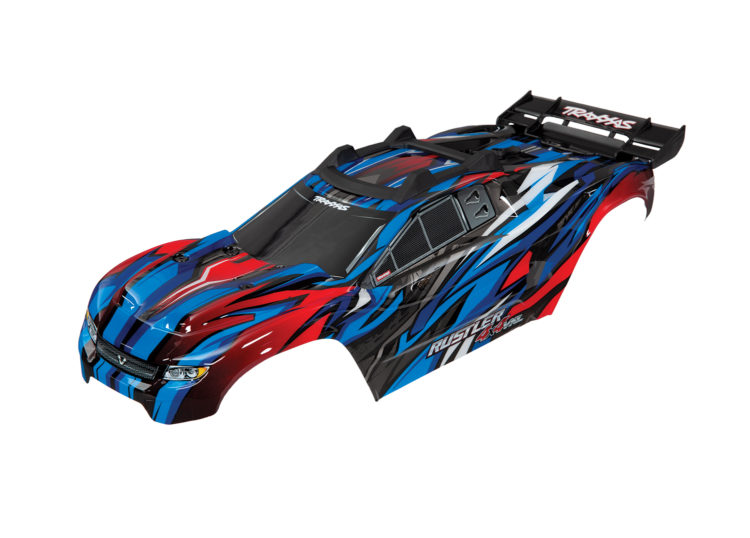 Traxxas - Body, Rustler 4x4 VXL, blue - assembled