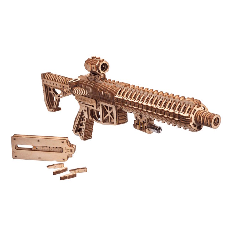 Wood Trick - AR-T Assault Gun, Mech. 3D Puzzle - Image 3