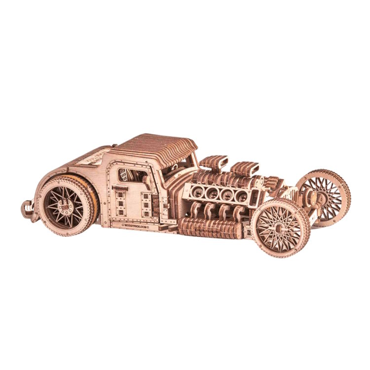 Wood Trick - Hot Rod, Mechanical 3D Puzzle - Image 3