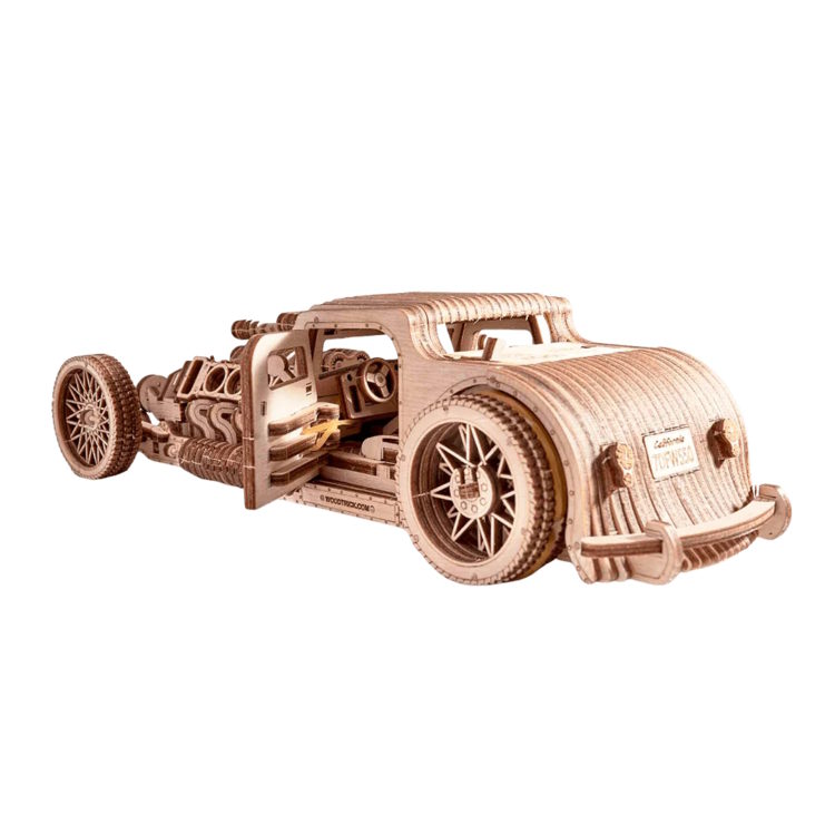 Wood Trick - Hot Rod, Mechanical 3D Puzzle - Image 4