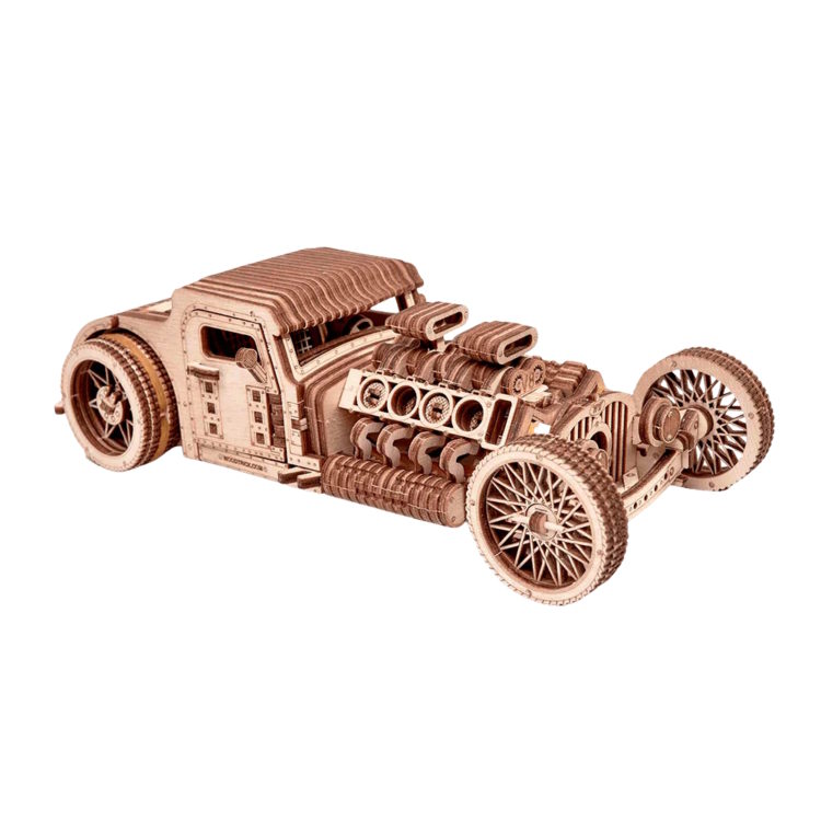 Wood Trick - Hot Rod, Mechanical 3D Puzzle