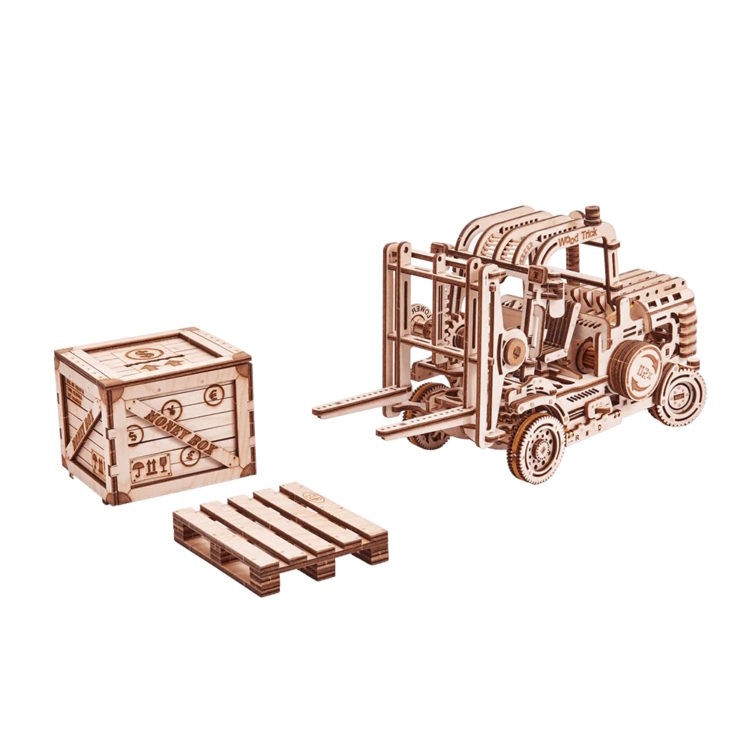 Wood Trick - Forklift, Mechanical 3D Puzzle - Image 4