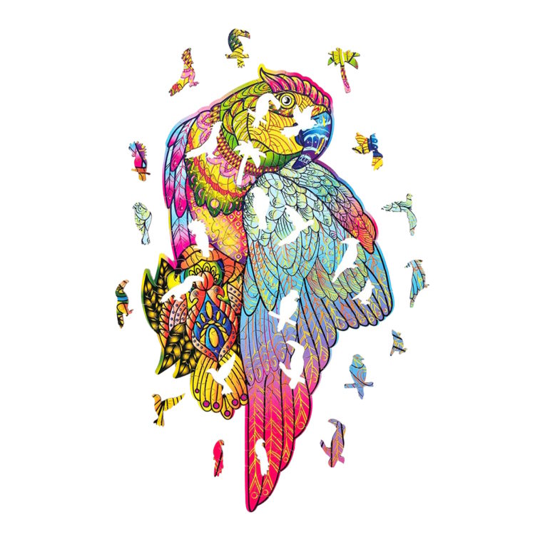 Wood Trick - Bright Parrot, Figured Wooden Puzzle - Image 2