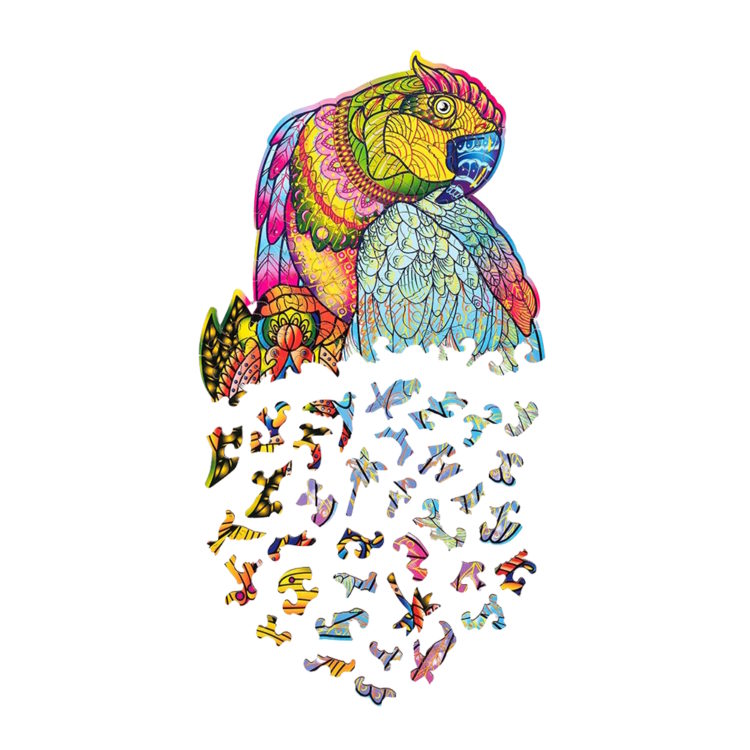 Wood Trick - Bright Parrot, Figured Wooden Puzzle - Image 3