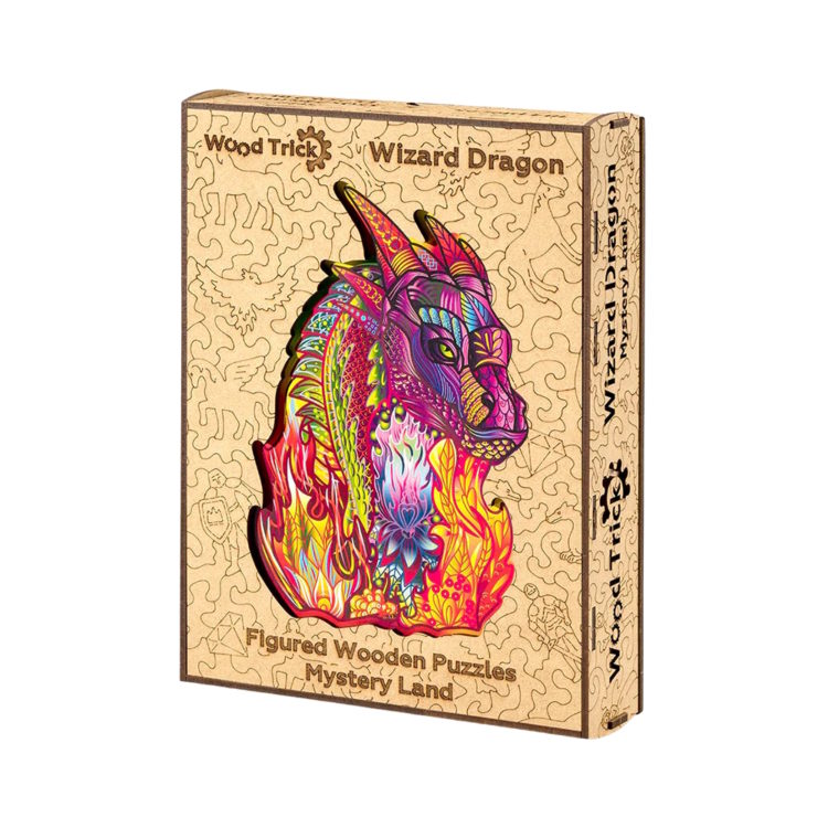 Wood Trick - Wizard Dragon, Figured Wooden Puzzle - Image 4