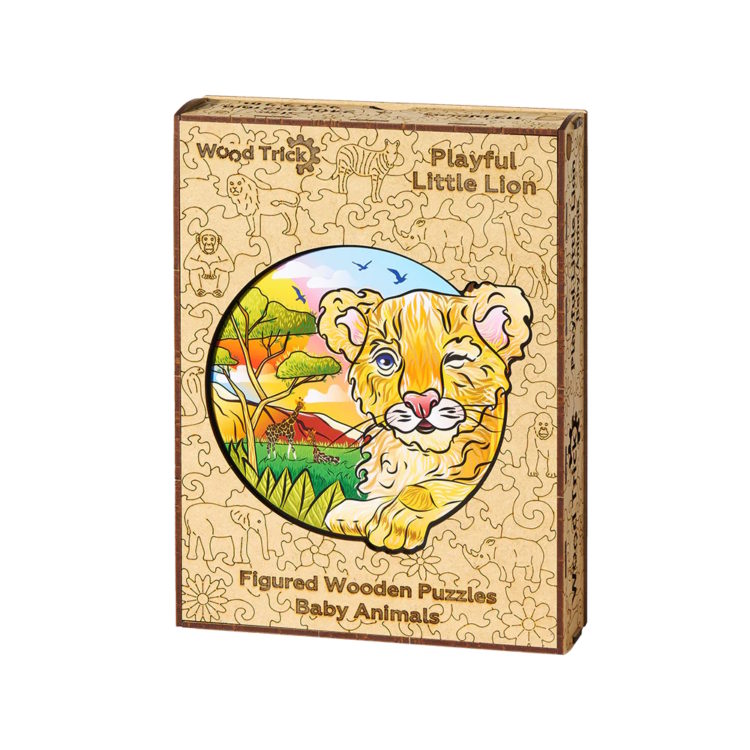 Wood Trick - Playful Little Lion, Figured Puzzle - Image 4