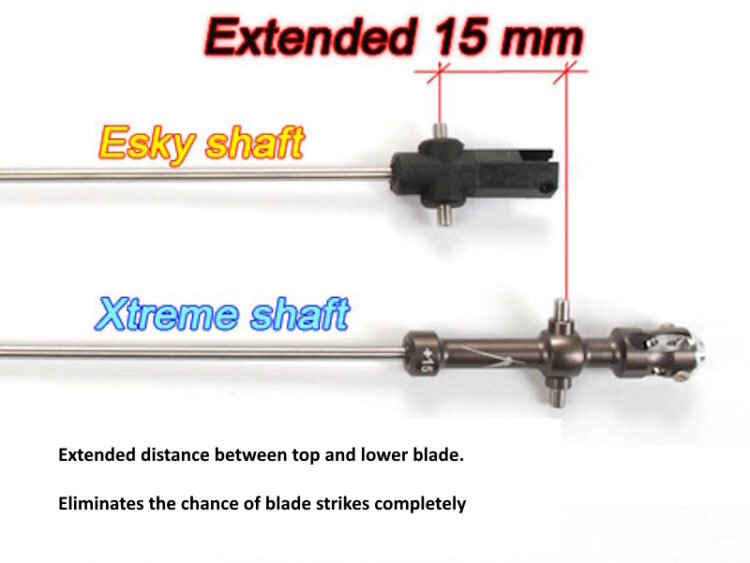 Xtreme - Extended Inner Shaft +15mm for Esky Big Lama - Image 2