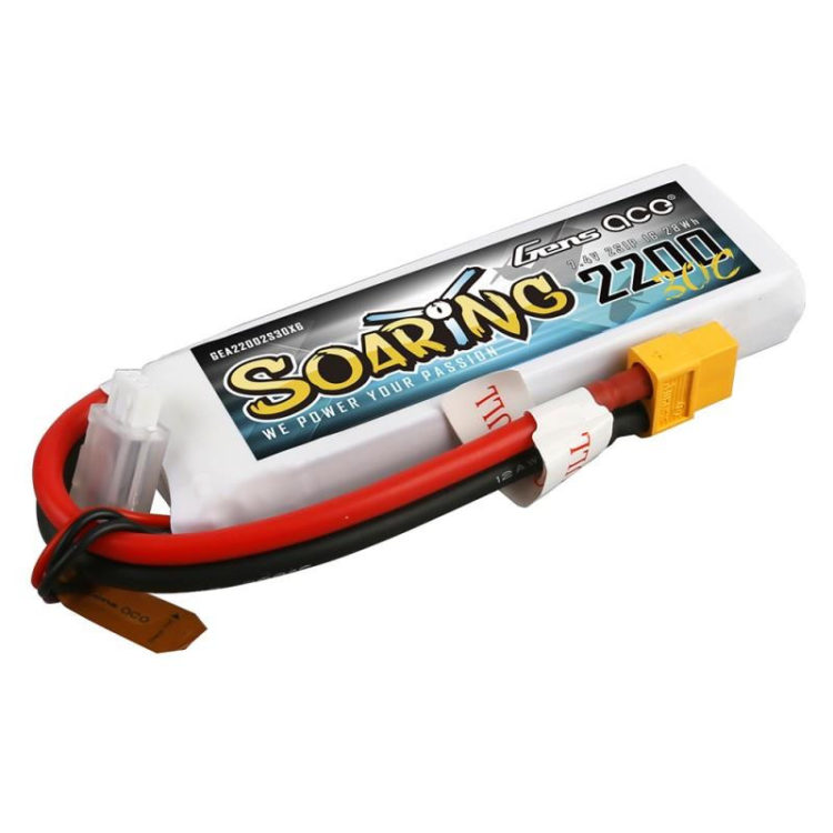 Gens Ace - LiPo Soaring 2200mAh 7.4v 30C - XT60