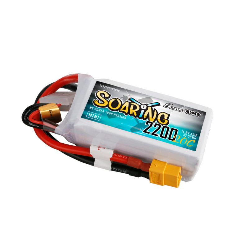 Gens Ace - Soaring 2200mAh 14.8V 20C LiPo - XT-60