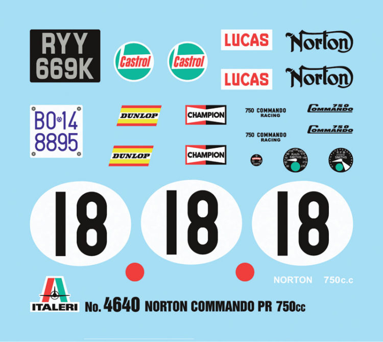 Italeri - 1/9 Norton 750 Commando PR 1967 - Image 3