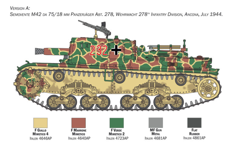 Italeri - 1:35 Semovente M42 da 75/18 Tank - Image 4