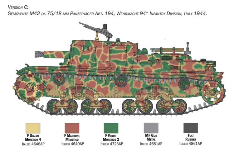 Italeri - 1:35 Semovente M42 da 75/18 Tank - Image 6