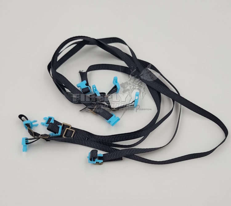 Hobby Details - 1/10 or 1/8 scale Elastic Rope Straps for RC Car Luggage Rack (5pcs) - Blue Buckle