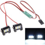 Hobby Details - White Double Row 4 LED Roof Spot Lights 1/10