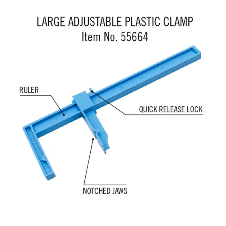 Excel - Large Adjustable Plastic Clamps (2pcs) - Image 2