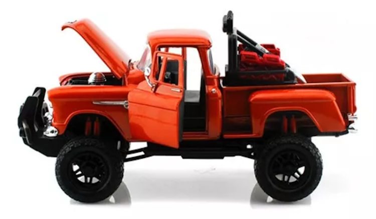 Motormax - 1:24 1955 Chevy Stepside Off-Road - Orange - Image 3