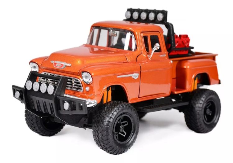 Motormax - 1:24 1955 Chevy Stepside Off-Road - Orange