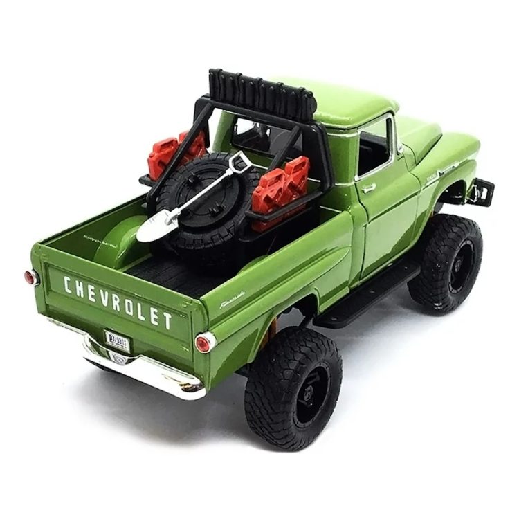 Motormax - 1:24 1958 Chevy Apache Fleetside Pick Up Off-Road - Green - Image 2