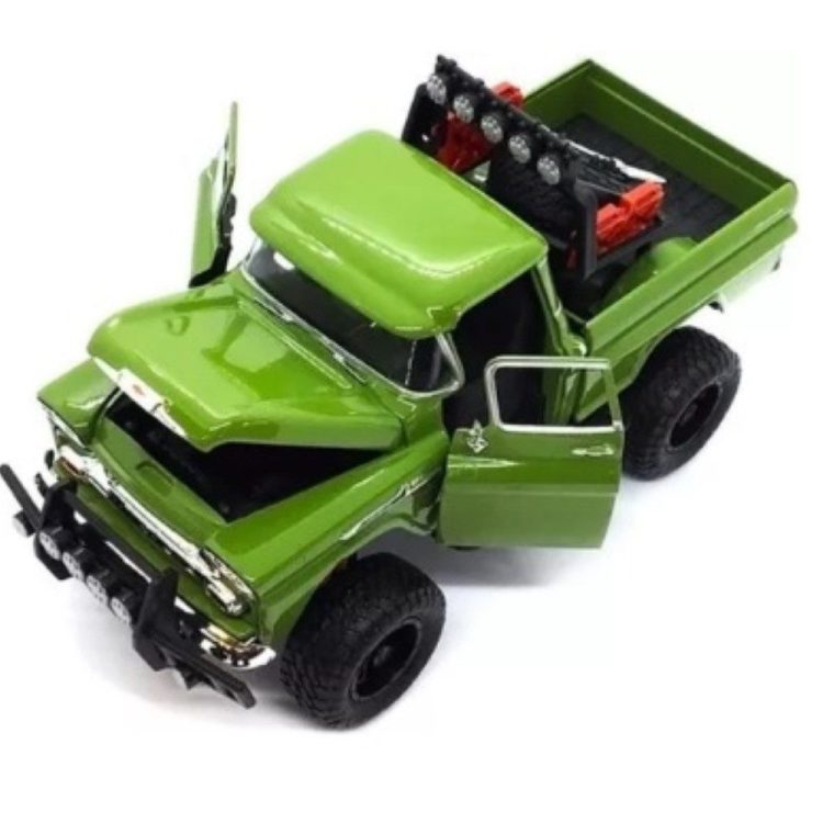 Motormax - 1:24 1958 Chevy Apache Fleetside Pick Up Off-Road - Green - Image 4