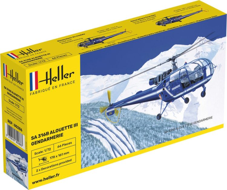 Heller - 1:72 Aerospatiale SA 316B Alouette III Gendamerie - Image 2