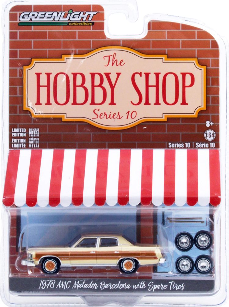 Greenlight - 1:64 The Hobby Shop Series 10 1978 AMC Matador Barcelona w/ Spare Tires - Image 2