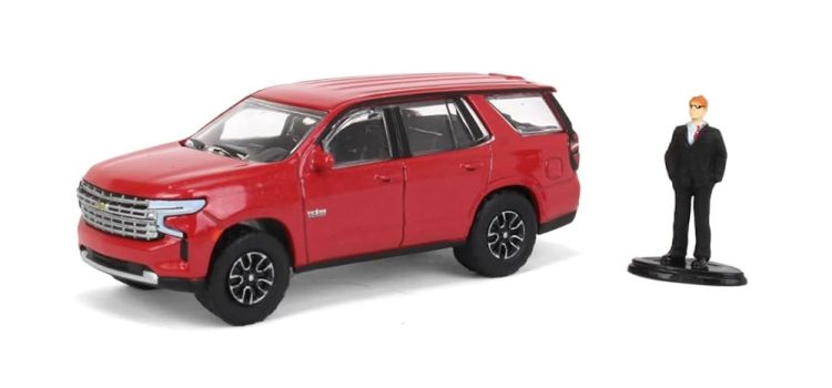 Greenlight - 1:64 The Hobby Shop Series 14 2022 Chevrolet Tahoe LT Texas Edition w/ Man in Suit
