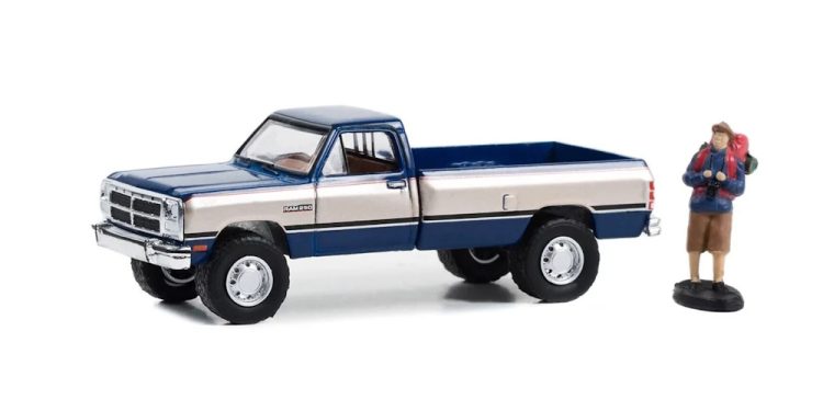 Greenlight - 1:64 The Hobby Shop Series 15 1993 Dodge Ram Power Ram 250 w/ Backpacker