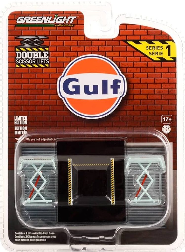 Greenlight - 1:64 Double Scissor Lifts Series 1 - Gulf Oil (Chase) - Image 2
