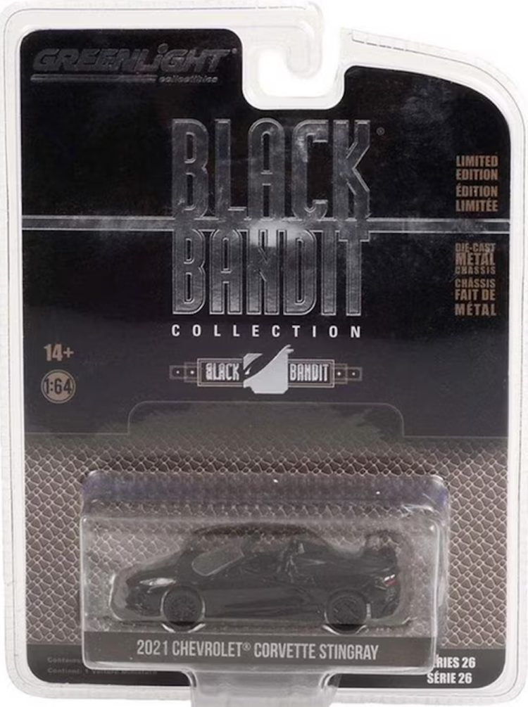 Greenlight - 1:64 Black Bandit Collection Series 26 - 2021 Chevrolet Corvette Stingray - Image 2