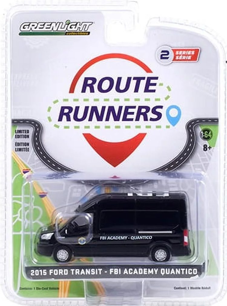 Greenlight - 1:64 Route Runners Series 2 - 2015 Ford Transit - FBI Academy Quantico - Image 2
