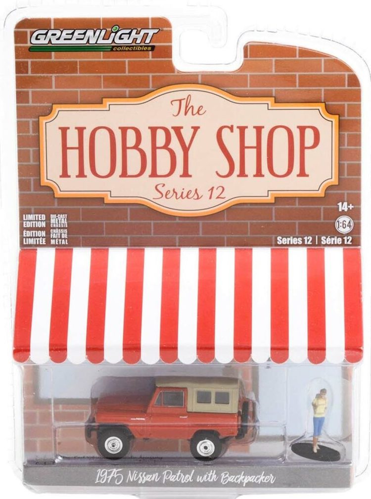 Greenlight - 1:64 The Hobby Shop Series 12 1975 Nissan Patrol w/ Backpacker - Image 2