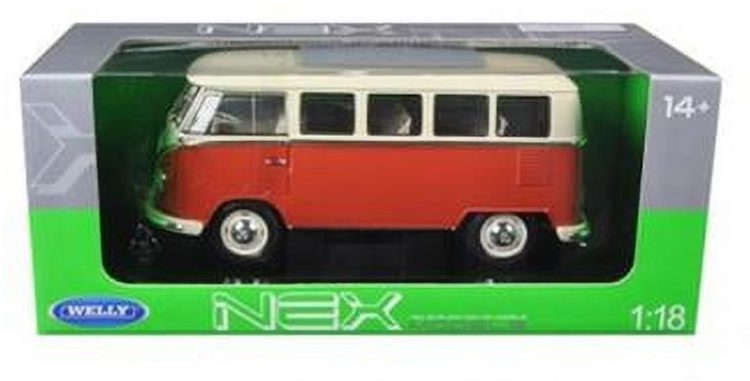 Welly - NEX 1:24 1963 Volkswagen T1 Bus - Red - Image 2