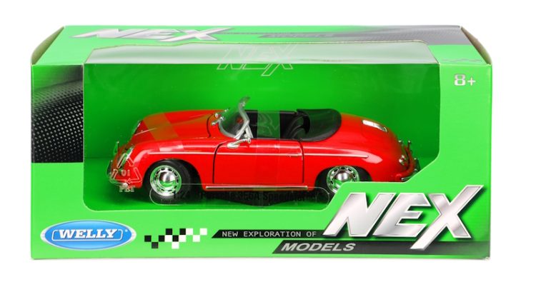 Welly - NEX 1:24 Porsche 356A Speedster (Convertible) - Red - Image 3