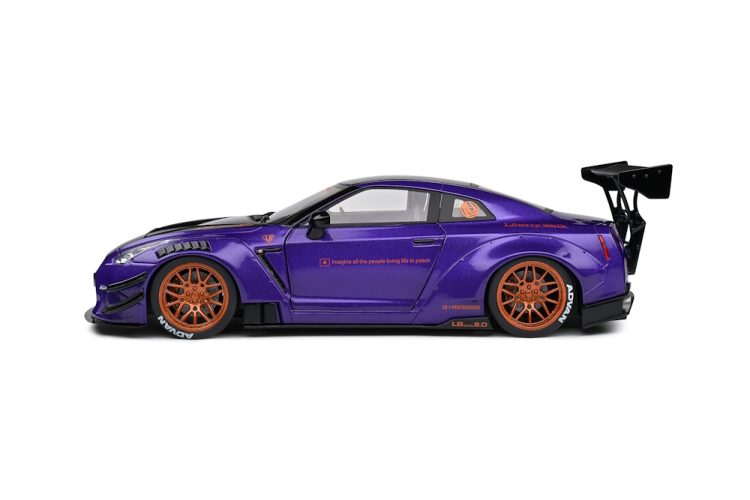 Solido - 1:18 Nissan GT-R (R35) w/ Liberty Walk Body Kit 2.0 – Purplezilla -2022 - Image 2