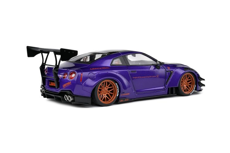 Solido - 1:18 Nissan GT-R (R35) w/ Liberty Walk Body Kit 2.0 – Purplezilla -2022 - Image 4