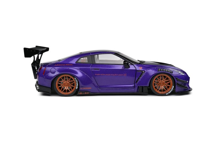 Solido - 1:18 Nissan GT-R (R35) w/ Liberty Walk Body Kit 2.0 – Purplezilla -2022 - Image 5