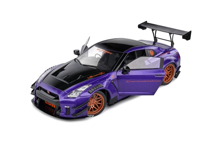 Solido - 1:18 Nissan GT-R (R35) w/ Liberty Walk Body Kit 2.0 – Purplezilla -2022 - Image 7