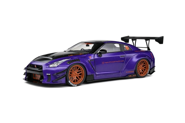 Solido - 1:18 Nissan GT-R (R35) w/ Liberty Walk Body Kit 2.0 – Purplezilla -2022