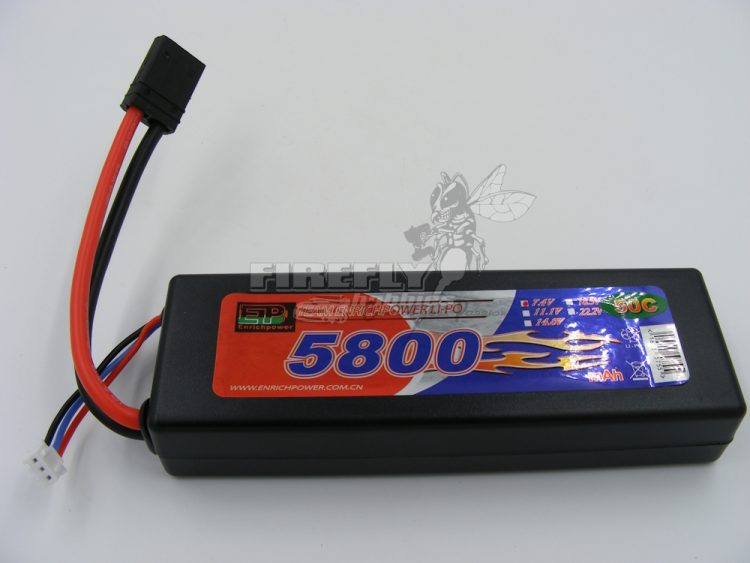 EnrichPower - 7.4V 5800mAh 50C LiPo w/ TRX Connector