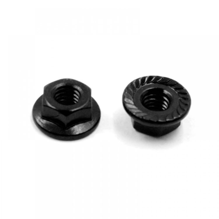 Yeah Racing - 4mm Aluminum Serrated Lock Nut 10pcs (Black) - Image 4