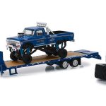 Greenlight - 1:64 BIGFOOT #1 The Original Monster Truck 1974 Ford F-250 w/ Gooseneck Trailer and Tires